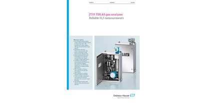 JT33 TDLAS gas analyzer product overview brochure